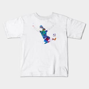 Soccer Player Girl Kids T-Shirt